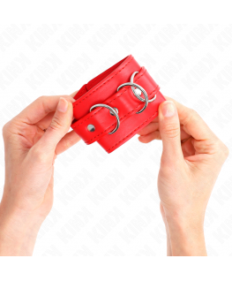 KINK - RESISTENZA DA POLSO CON 3 ANELLI A D REGOLABILE ROSSO 17,5-25 CM X 6 CM
