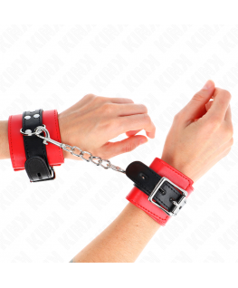 KINK - RESISTENZA DA POLSO ROSSO CON CINTURA NERA REGOLABILE 17-28 CM X 6 CM