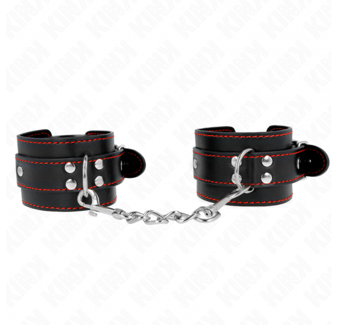 KINK - RESISTENZA DA POLSO NERA CON FODERA ROSSA REGOLABILE 20-28 CM X 5,5 CM