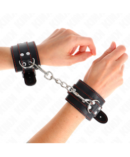 KINK - RESISTENZA DA POLSO NERA CON FODERA ROSSA REGOLABILE 20-28 CM X 5,5 CM