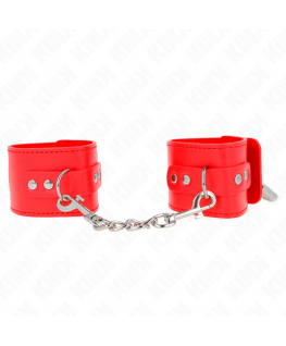 KINK - RESISTENZA DA POLSO CON CHIUSURA A LUCCHETTO ROSSO REGOLABILE 16-23 CM X 5,5 CM