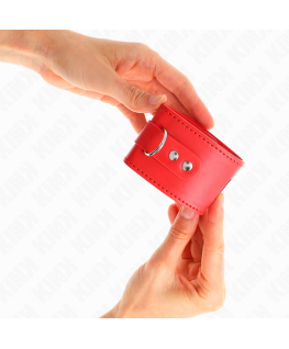 KINK - RESISTENZA DA POLSO CON CHIUSURA A LUCCHETTO ROSSO REGOLABILE 16-23 CM X 5,5 CM