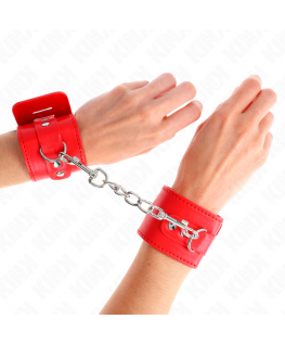 KINK - RESISTENZA DA POLSO CON CHIUSURA A LUCCHETTO ROSSO REGOLABILE 16-23 CM X 5,5 CM