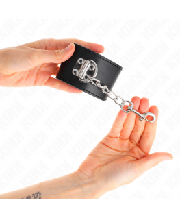 KINK - RESISTENZA DA POLSO CON CHIUSURA A LUCCHETTO NERO REGOLABILE 16-23 CM X 5,5 CM