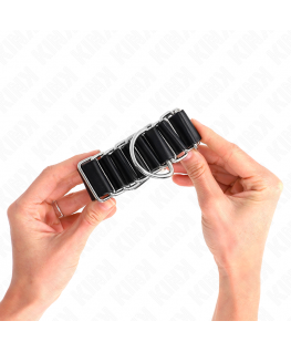 KINK - TENUTA DA POLSO SOTTILE A CERNIERA NERA REGOLABILE 16-22 CM X 3,5 CM