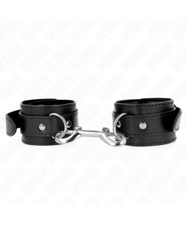 KINK - POTENZIALE DA POLSO FILA DI RIVETTI SINGOLA NERA REGOLABILE 17-28 CM X 5 CM