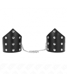 KINK - BRACCIALI STILE PUNTO NERO CON CATENA REGOLABILE 17-23 CM X 8,5 CM