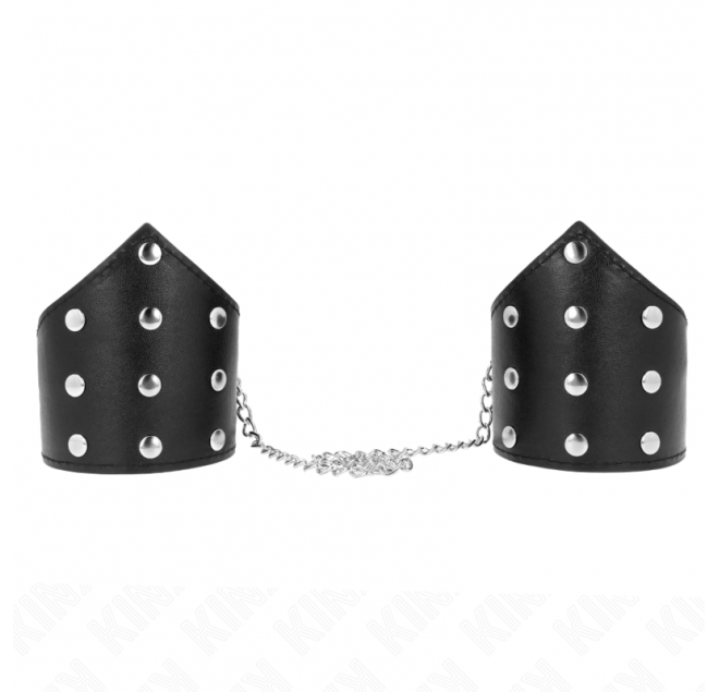 KINK - BRACCIALI STILE PUNTO NERO CON CATENA REGOLABILE 17-23 CM X 8,5 CM