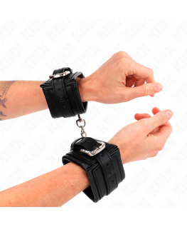 KINK - POGGIPOLSO CON FIBBIA STRASS NERO REGOLABILE 25-32 CM X 5,5 CM