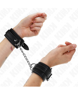 KINK - RESISTENZA DA POLSO CON MOTIVO SERPENTE NERO REGOLABILE 20-28 CM X 5,4 CM