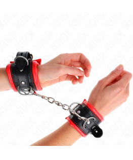 KINK - RESISTENZA DA POLSO PESANTE CON FODERA IN PELLICCIA ROSSA REGOLABILE 20-30 CM X 6 CM