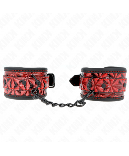 KINK - RESISTENZA DA POLSO CON MOTIVO A DIAMANTI ROSSO SCURO REGOLABILE 17-26 CM X 5,5 CM