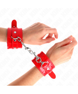 KINK - POLSINI LUCIDI ROSSI REGOLABILI 23-33 CM