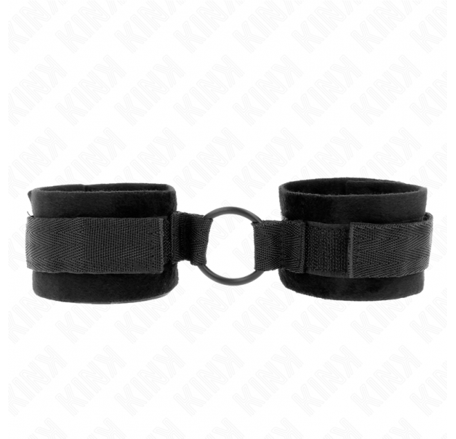 KINK - POLSINI IN PELLICCIA PER PRINCIPIANTI 25 CM CON O-RING 4 CM NERO REGOLABILE 15-25 CM