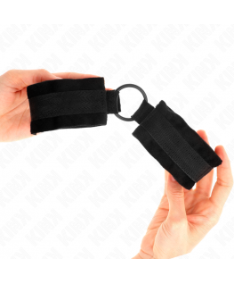 KINK - POLSINI IN PELLICCIA PER PRINCIPIANTI 25 CM CON O-RING 4 CM NERO REGOLABILE 15-25 CM