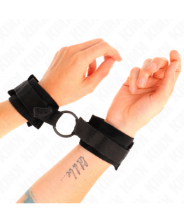 KINK - POLSINI IN PELLICCIA PER PRINCIPIANTI 25 CM CON O-RING 4 CM NERO REGOLABILE 15-25 CM