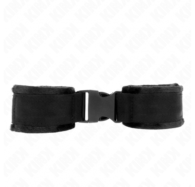 KINK - TENUTA DA POLSO IN NYLON HOOK&LOOP ROSSO-NERO MODELLO 1 REGOLABILE 25-35 CM X 6 CM