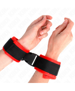 KINK - TENUTA DA POLSO IN NYLON HOOK&LOOP NERA MODELLO 1 AJDUSTABLE 25-35 CM X 6 CM