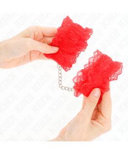 KINK - CINTURINO DA POLSO ELASTICO IN PIZZO ROSSO