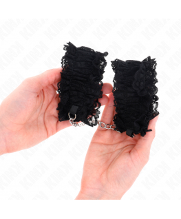 KINK - POLSO ELASTICO IN PIZZO NEGRO