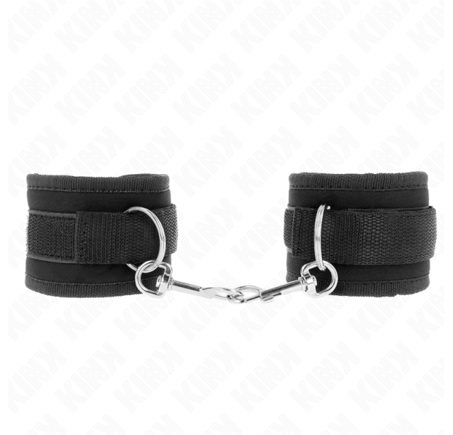 KINK - TENUTA DA POLSO IN NYLON HOOK&LOOP NERA MODELLO 2 REGOLABILE 18-35 CM X 6 CM