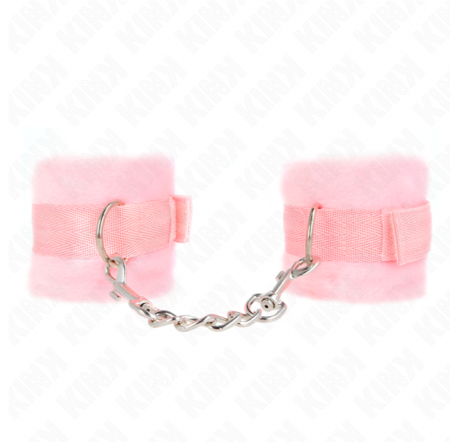 KINK - POLSINI IN PELLICCIA PER PRINCIPIANTI ROSA 30 X 7 CM