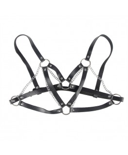 SUBBLIME - 953713 CINTURA PUNK BONDAGE FIBBIA METALLO NERA TAGLIA UNICA