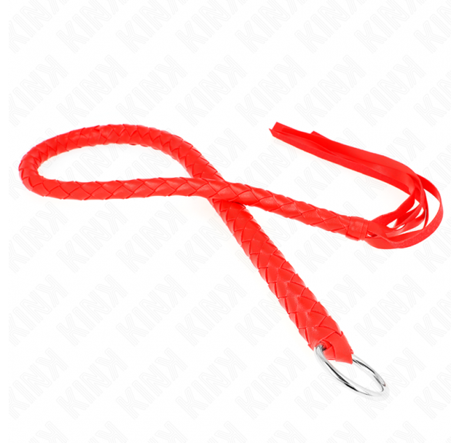 KINK - FRUSTA SERPENTE CON ANELLO MANO ROSSO 65 CM