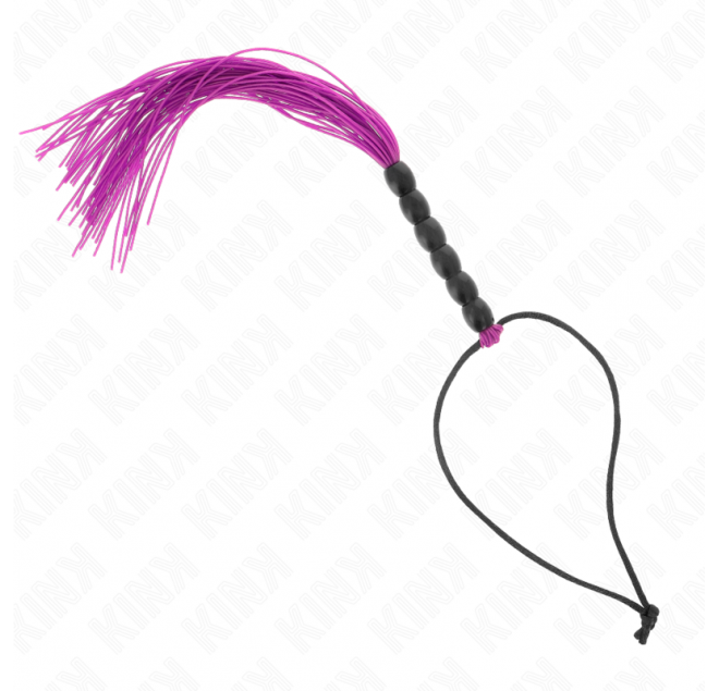 KINK - MINI FRUSTA IN SILICONE CON 6 PERLINE VIOLA 26 CM