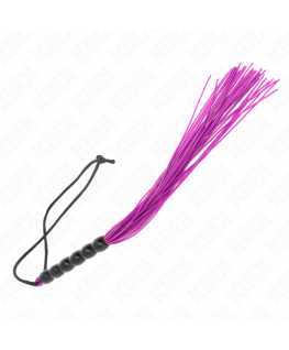 KINK - MINI FRUSTA IN SILICONE CON 6 PERLINE VIOLA 26 CM