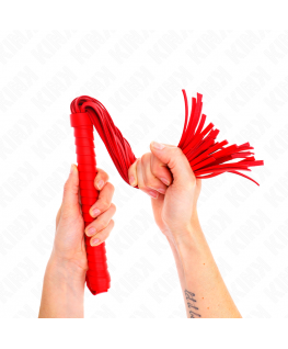 KINK - FRUSTA CON MANICO ROSSO STRUTTURATO 48,5 CM
