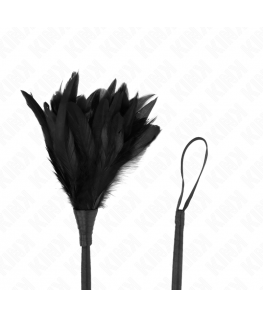 KINK - PIUME DI POLLO SOLLEGATO A FORMA DI CORNO NERO 36 CM
