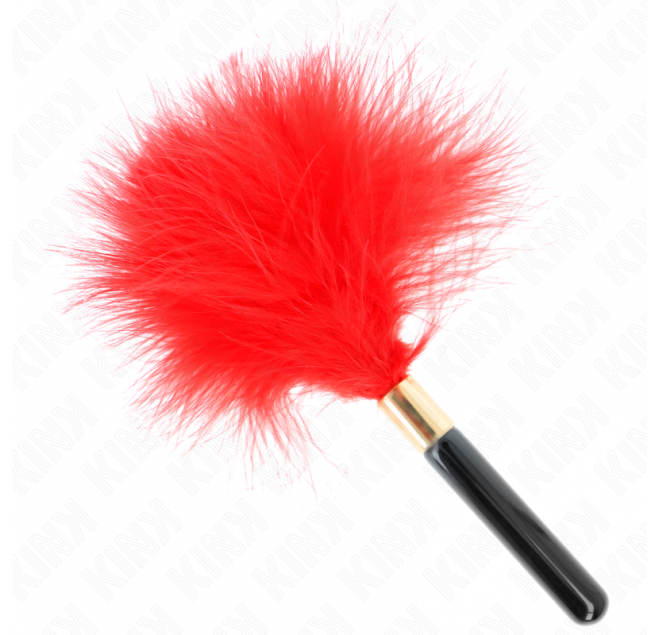 KINK - PIUME TICKLE IN METALLO ORO ROSSO 18 CM