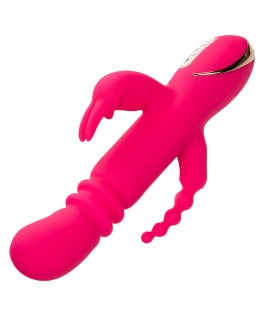 CALEXOTICS - JACK FANTASY VIBRATORE TRIPLO RISCALDATO ROSA CONIGLIO