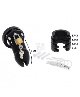 HIDDEN DESIRE - EXTREME GABBIA PER CAZZO IN SILICONE TAGLIA L NERA