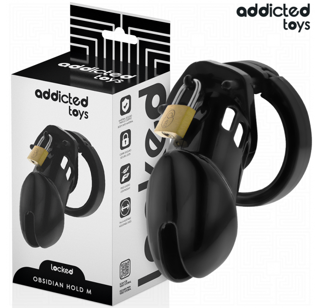 ADDICTED TOYS LOCKED - GABBIA PER PENE OBSIDIAN HOLD TAGLIA M