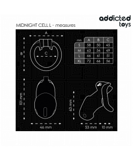 ADDICTED TOYS LOCKED - MINDNIGHT CELL GABBIA PER PENE TAGLIA L