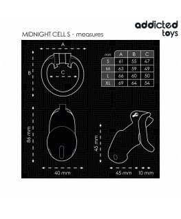 ADDICTED TOYS LOCKED - MINDNIGHT CELL GABBIA PER PENE TAGLIA S