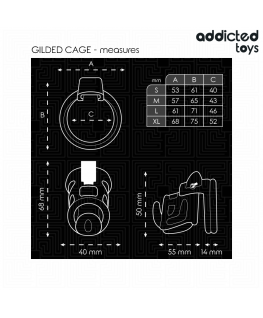 ADDICTED TOYS LOCKED - GABBIA PER PENE GILDEN CAGE 8,5 CM