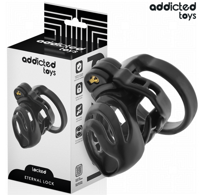 ADDICTED TOYS LOCKED - GABBIA PER PENE CON BLOCCAGGIO ETERNO 9 CM
