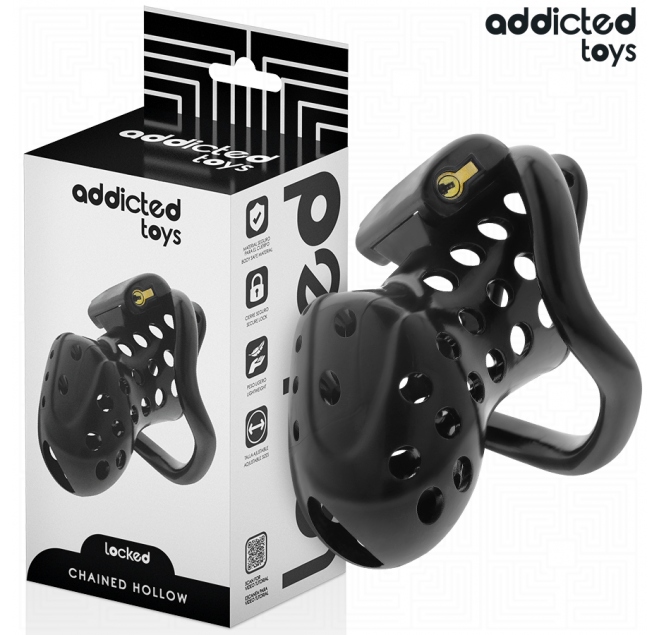 ADDICTED TOYS LOCKED - GABBIA PER PENE CAVA CON CATENA 10,5 CM