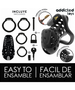 ADDICTED TOYS LOCKED - GABBIA PER PENE CAVA CON CATENA 10,5 CM