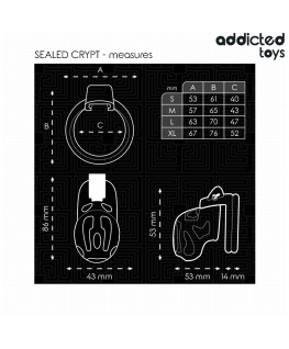 ADDICTED TOYS LOCKED - GABBIA PER PENE SIGILLATA CRYPT 8 CM