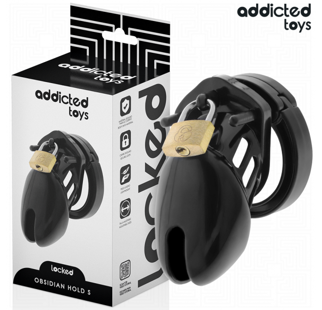 ADDICTED TOYS LOCKED - GABBIA PER PENE OBSIDIAN HOLD TAGLIA S