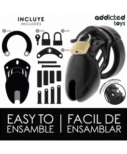 ADDICTED TOYS LOCKED - GABBIA PER PENE OBSIDIAN HOLD TAGLIA S