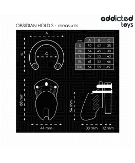 ADDICTED TOYS LOCKED - GABBIA PER PENE OBSIDIAN HOLD TAGLIA S