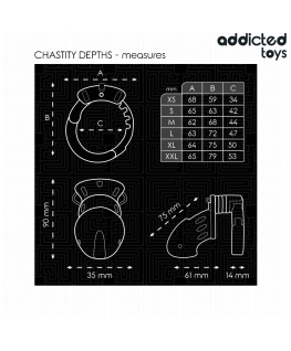 ADDICTED TOYS BLOCCATO - GABBIA PER PENE PROFONDA DI CASTITÀ 7,5 CM
