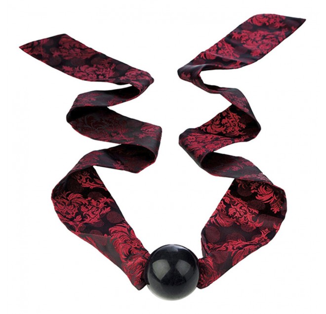 CALEXOTICS - SCANDAL BALL GAG CON FIOCCO NERO/ROSSO
