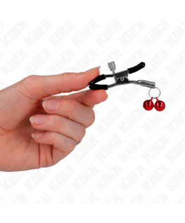 KINK - MORSETTO PER CAPEZZOLI DOPPIA CAMPANA ROSSO 6 CM