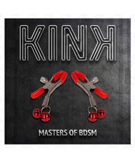 KINK - PINZA PER CAPEZZOLI DOPPIA CAMPANA ROSSA 6 CM